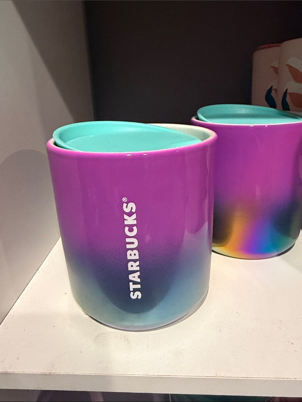 Starbucks Iridescent Ombre Tumbler in Purple and Teal